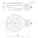 Siphon pour receveur de douche Solid Blanc avec sortie horizontale, hauteur d'installation 60 mm