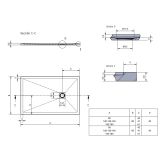 Receveur de douche en composite Frame