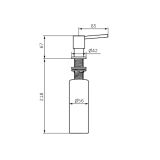 Inbouw zeepdispenser Lux chroom voor bladmontage